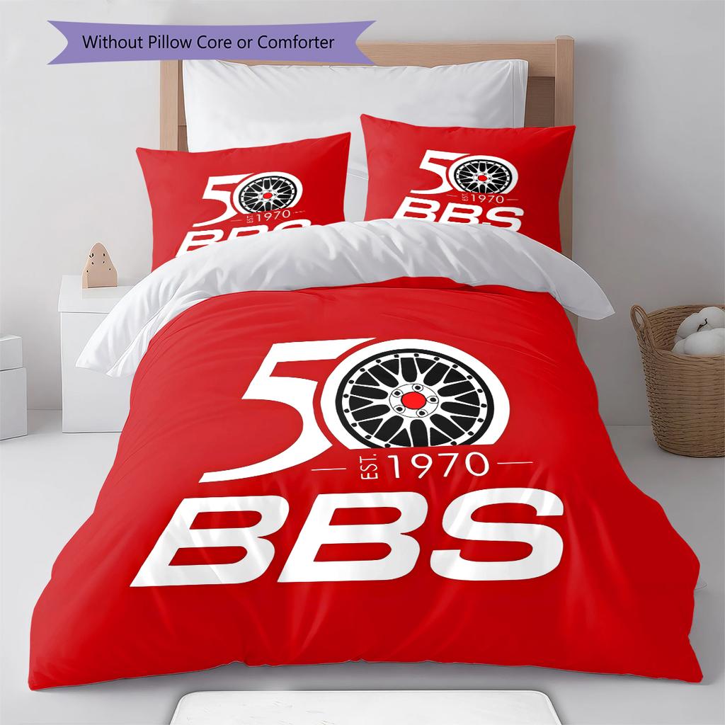 BBS Muster Bettwäsche, Steppbett Set Bettbezug Kissenbezug Zuhause Geburtstagsgeschenk (1 Bettbezug + 2 Kissenbezüge, ohne Füllung)