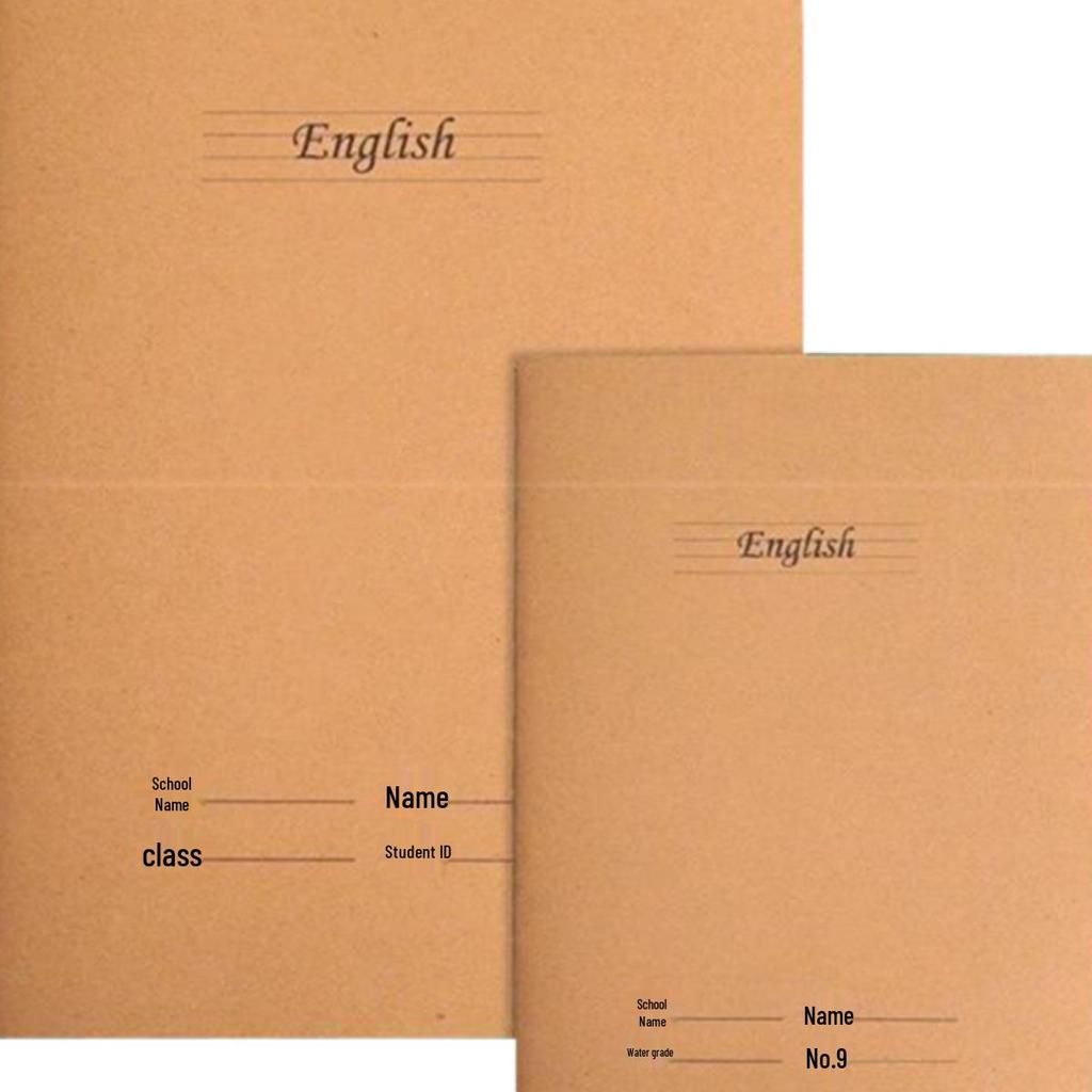 Durable 16K Primary & Middle School Language, Math, and English Composition Notebook - 32K Exercise & Homework Book