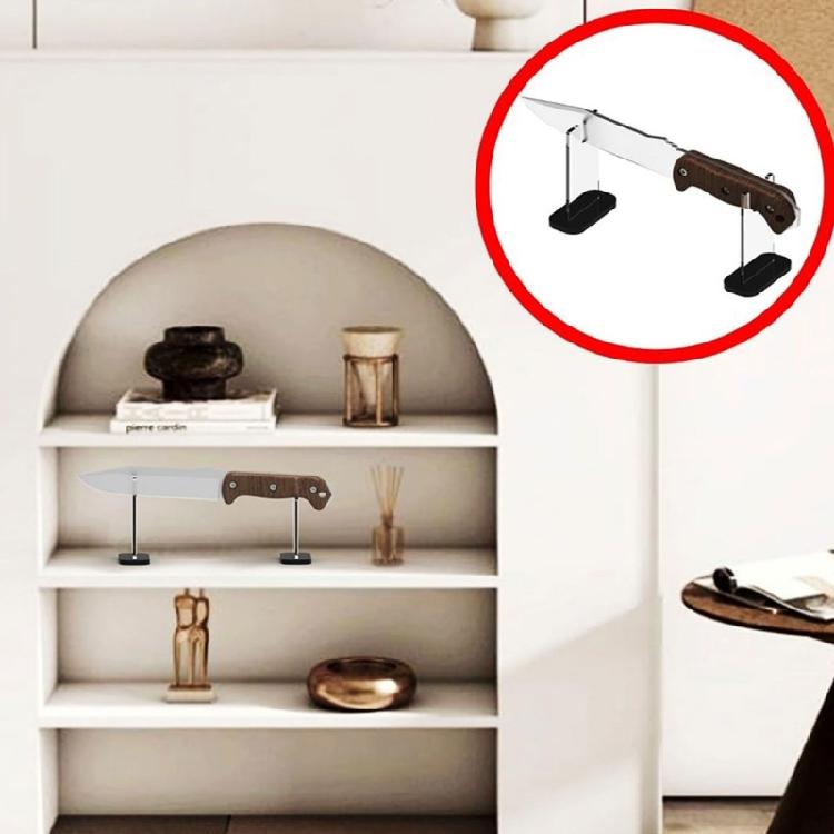 Elegant Layer Cutlery Rack in Acrylic, Clear Cutlery Organize Stand for Culinary Tool Exhibition