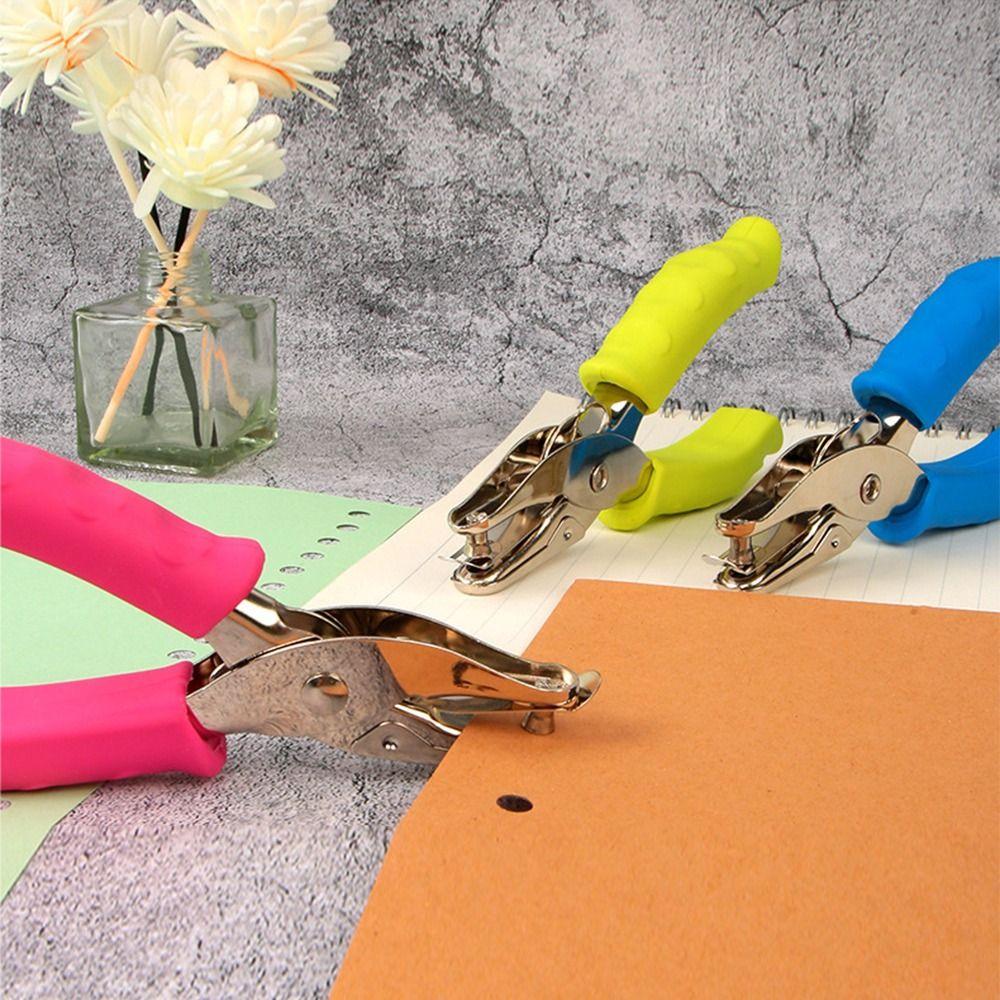 2Pcs 3/6mm Single Hole Punching Machine Portable Punch Plier Handheld Hole Punch  Daily Planner
