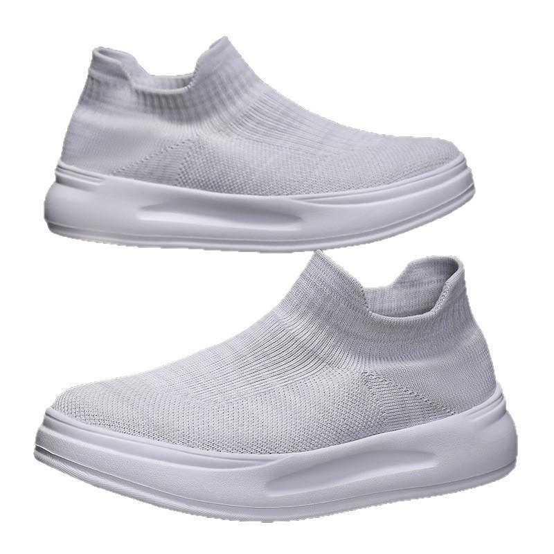Spring and summer new breathable mesh shoes thick-soled fly-woven foot socks casual shoes
