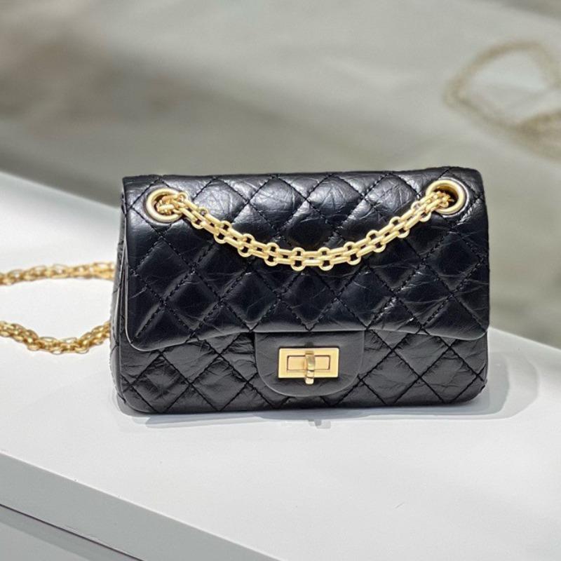 Bag New Fashion Leather Shoulder Bag Women s High Texture Versatile Messenger Bag Chain Bag 20cm