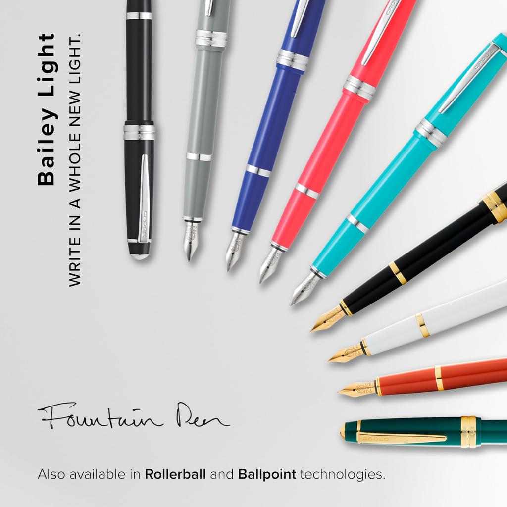 CROSS Bailey Light White Fountain Pen XF NAT0746-2XS