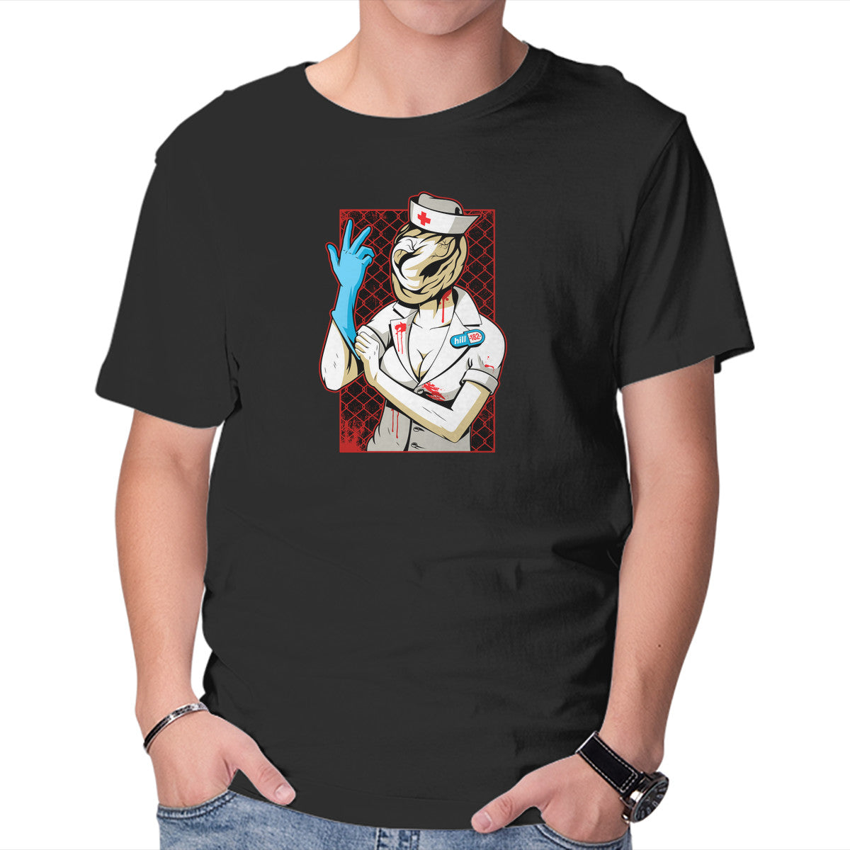 Unisex Crew Neck T-Shirt Hill 182 Graphic Short Sleeve Casual Tee L