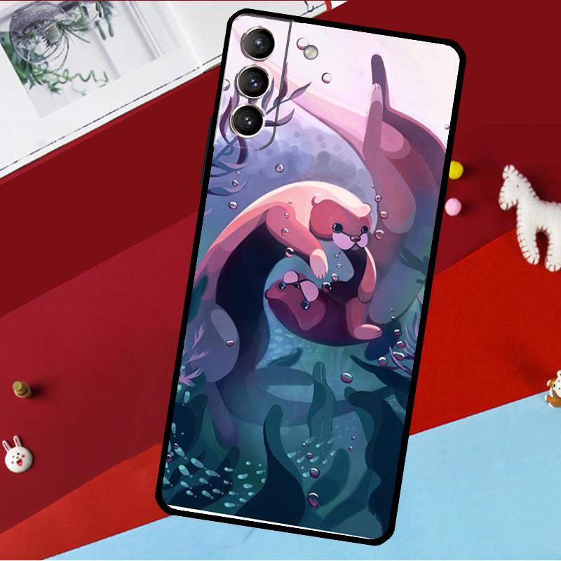 Animal Otter Funda For Samsung Galaxy S26 S25 S24 S21 S22 S20 Ultra S9 S10 Plus S23 FE S25 FE Phone Case