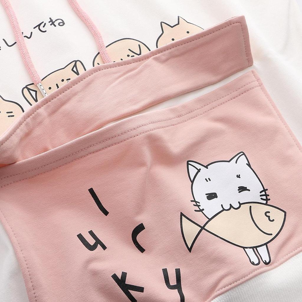 Hanorac Anime Horns Hanorac pentru studenți pentru femei Hanorac pentru studenți, cu buzunar mare, imprimat