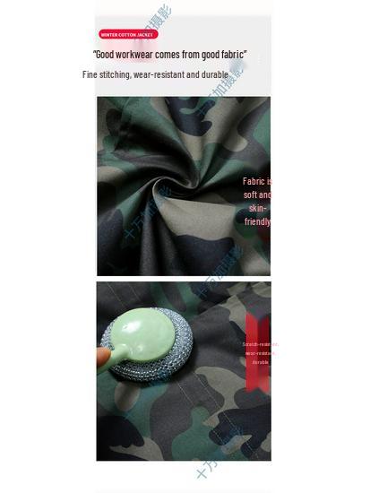 Men's Winter Camouflage Coat: Thick, Mid-Length, Cold-Resistant, Plus Size Cotton Jacket