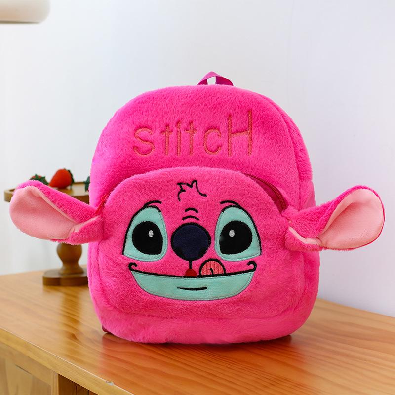 Cute Stitch Plush Backpack for Kids - Children's Storage Bag & Toy Carrier