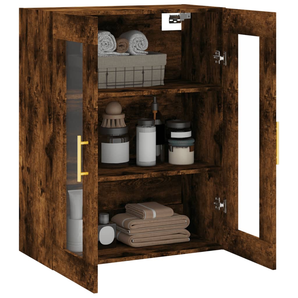 Wall Cabinet Smoked Oak 69.5 X 34 X 90 Cm