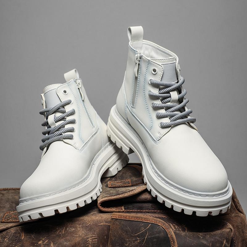 New Arrival Mens Motorcycle Boots Leisure Walk Man Ankle Boots Outdoor Desert Boots Botas Comfortable Leather Men High Top Shoes