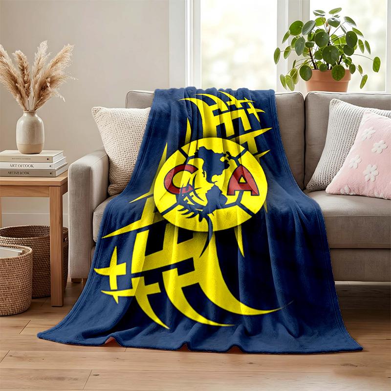 Club America blanket Flannel Blanket Soft Cozy Plush Throw for Sofa Bed Lightweight Home Decoration