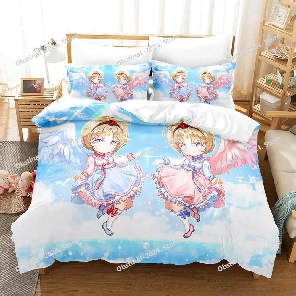 Yeni Anime Magical Girl Raising Project Yatak Takımı Tek Kişilik İki Kişilik Tam Kraliçe King Boy Yatak Takımı Yetişkin Çocuk Yatak Odası Nevresim Takımları