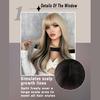 Women's 62cm Hair Simulation Hair Long Hair Straight Hair Rose Hair Net Headwear Full Head Cover Natural and Realistic Wig