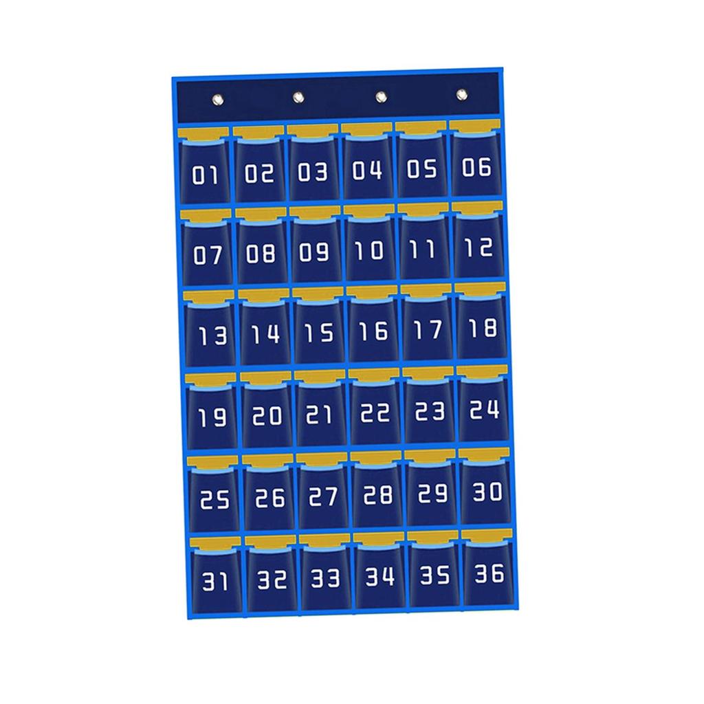 Classroom Pocket Chart Numbered Hanging Organizer for Closet Home Bedroom