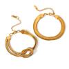 Exaggerated unique hand jewelry 18k gold snake chain bracelet for women, high-end knotted bracelet, Instagram style