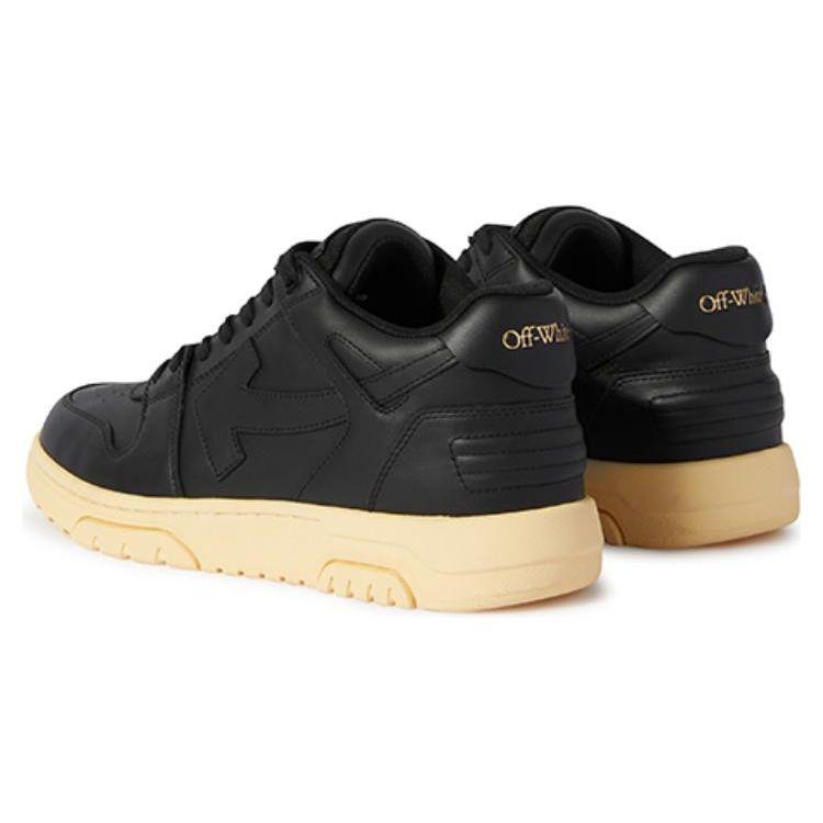 Off-White Out of Office Black Cream Men Sneakers OMIA189F23LEA0011010