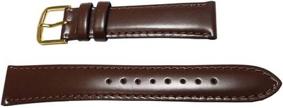 Genuine Band Cowhide Glass Finish Ring 18mm Replacement Band R0234BL Dark Brown [Seiko] Men's (Water-Repellent Stitching) Width
