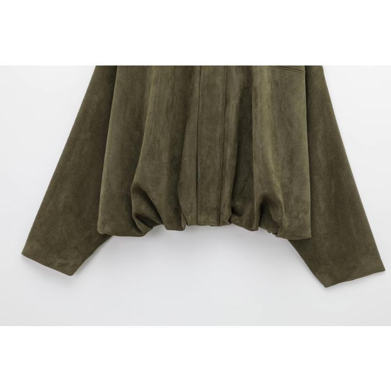 DAFIFY Women's Fashion Casual Solid Color Print Autumn Winter Long Sleeve POLO Neck Jackets & Coats