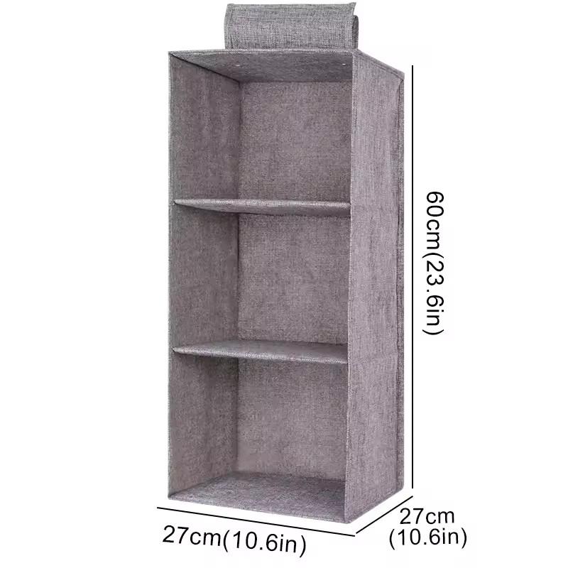 1/3/4/5 Layer Portable Wardrobe Hanging Storage Bag Interlayer Drawer Type Clothes Hangers Holder Hanging Closet Organizer