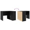 L shaped Desk Black Oak Effect 102 x 88 x 75 cm