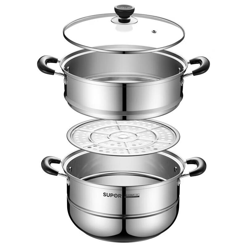 

Supor 304 Stainless Steel Double-Layer Steamer Pot
