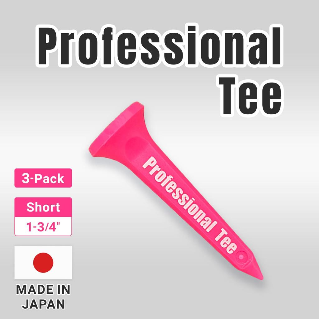 Subetee Golf Tees SUBEtti Professional Tee Short Pink SUBE6119PK (3 tees)