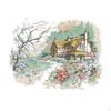 DIY Stamped Stitch Kit Pre-printed Country Landscape Design Gifts 11CT