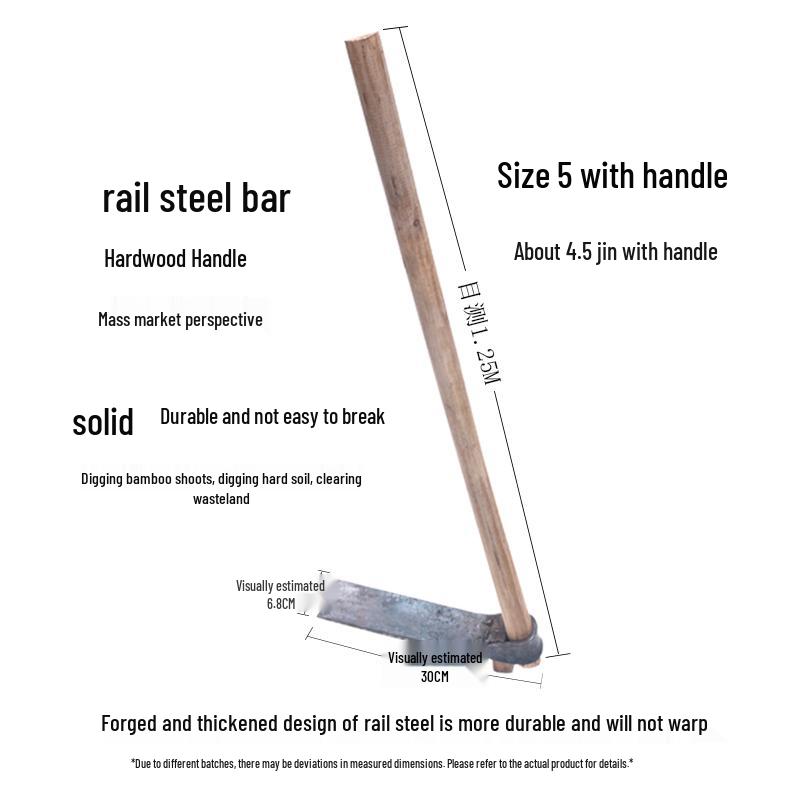Forged Steel Blacksmith Hoe for Planting & Digging