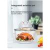 110V Glass Visual Air Fryer Light Wave Furnace Halogen Oven