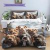Pitbull Pattern Bedding Home Decoration Birthday Gift (1 * duvet cover + 2 * pillowcase, without core)