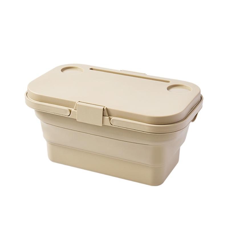 Folding Basket Supermarket Shopping Snacks Toy Hand Basket Car Plastic Camping Basket Box