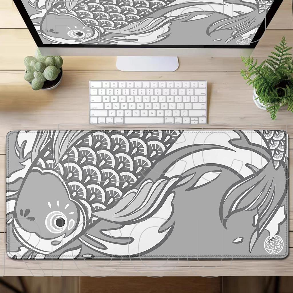 XXL HD Printing Large Desk Mat Mouse pad Japanese-style Koi Fish Cloud Gaming Keyboard 40x90cm MousePad Extended protective Pads