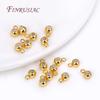 18K Gold Plated Positioning Beads For Chain 3/4/5mm Round "Smart" Bead with Silicone Insert and Ring DIY Jewelry Fittings
