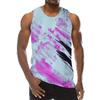 Multi Color 3D Print Tank Top For Men Summer Sports Gym Fitness Sleeveless Vest Tops Art Psychedelic Pigment Pattern T-shirt