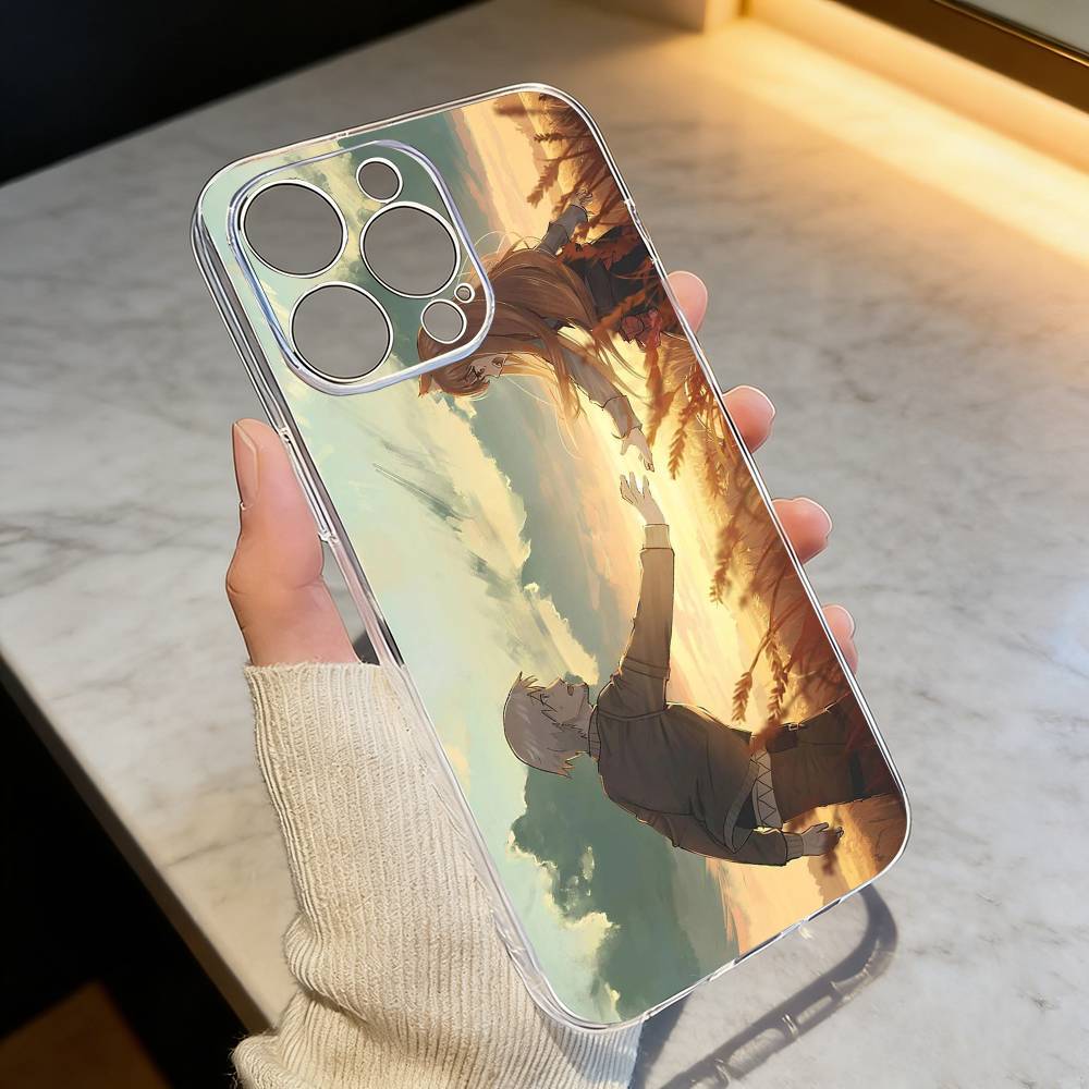 

S-Spice and Wolf Anime Phone Case Transparent Silicone Soft For iPhone 17 16 15 14 13 12 11 Mini Pro Max Plus iPhone12PROMAX