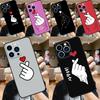 Kpop Finger Heart Case For iPhone 16 15 11 12 13 14 Pro Max XS XR X 7 8 Plus 12 13 Mini Soft Cover