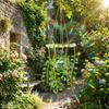 Handmade Crystal Glass Pendant Green Willow Branch Sun Catcher Chandelier  Landscape