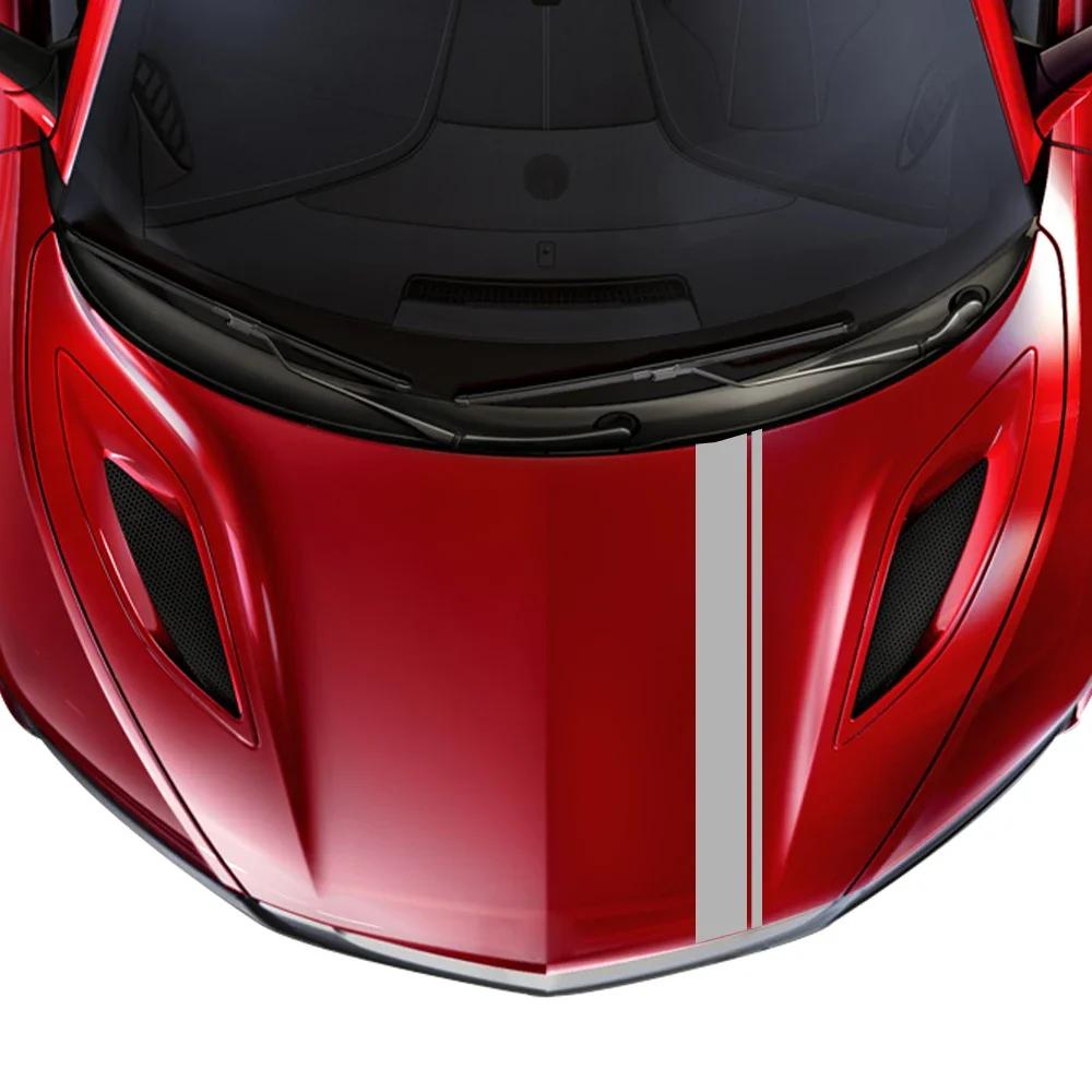 Car Bonnet Sticker Hood Racing Decals Auto Accessories Universal for Pickup Trcks SUV Stripes Decoration Wraps Kits Para