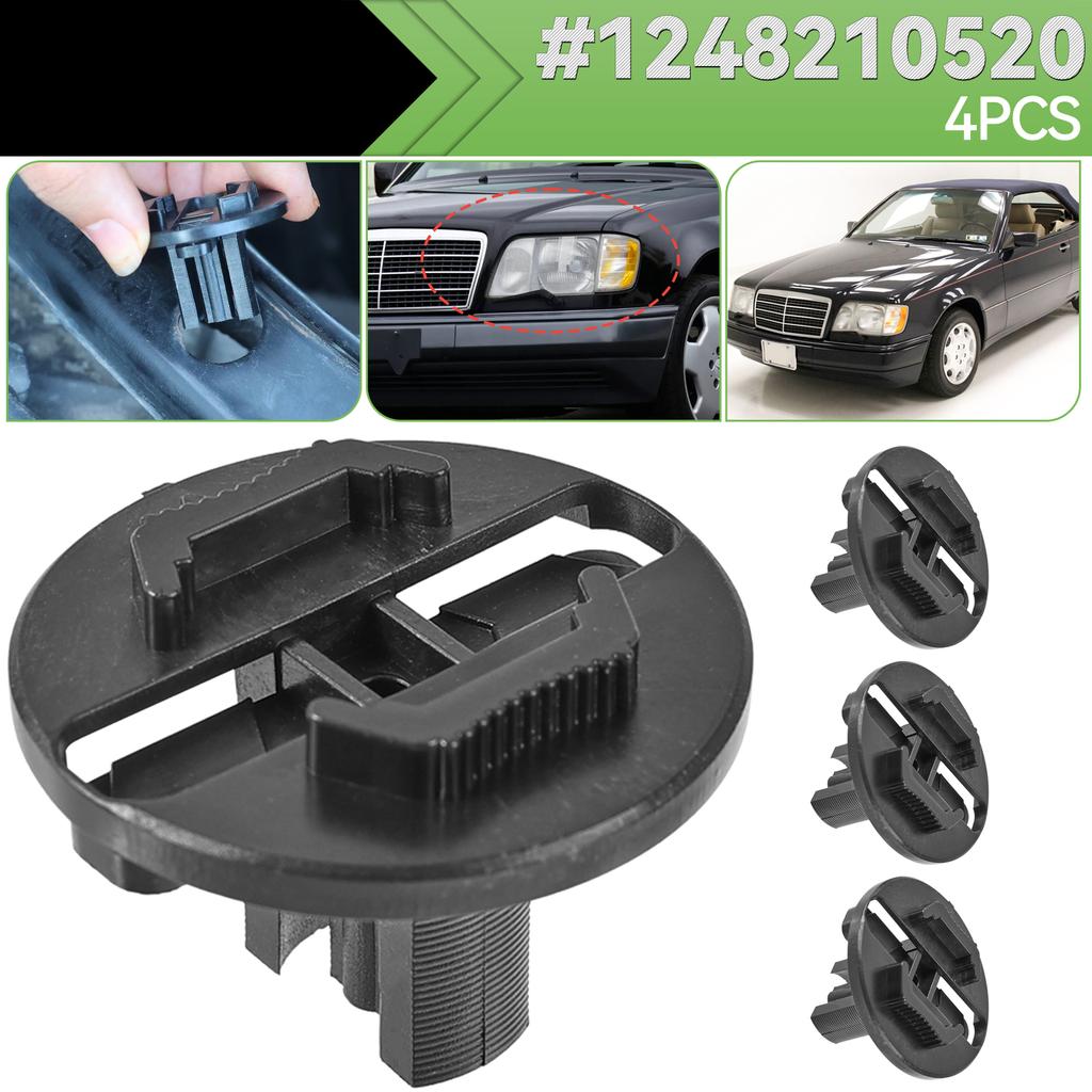 4 Stück Scheinwerfer-Clips für Mercedes-Benz A124 W124 C124 S124 E-Klasse 1248210520