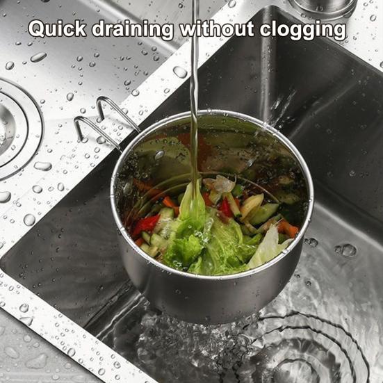 Hanging Sink Strainer Basket Stainless Steel Colander Kitchen Food Waste Strainer Corner Sink Strainer for Efficient Draining Food Residue Filtration