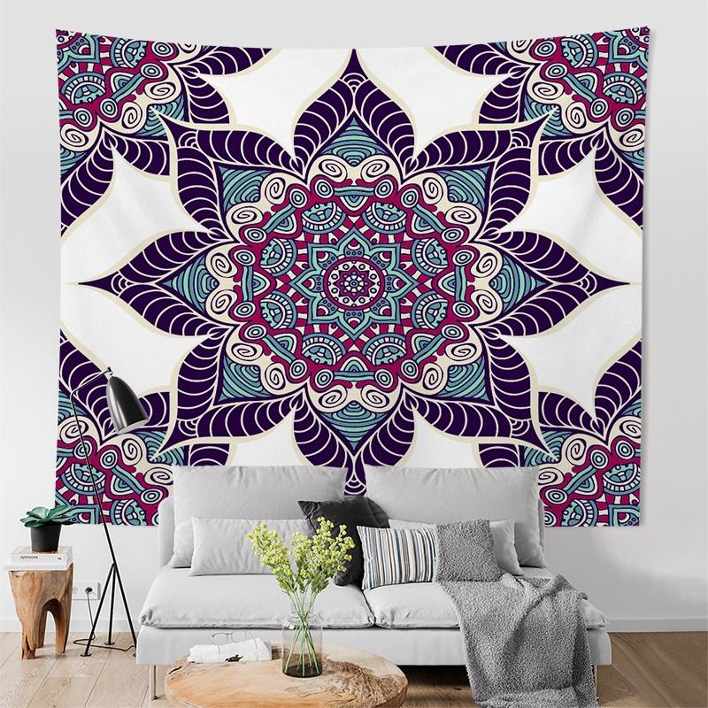 Wall Hanging Tapestry Simple Tapestry Mandala Series Wall Decoration Living Room Bedroom Ethnic Style Home Decoration