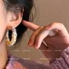 Rainbow Circle~ Autumn and Winter Wool Circle Earrings Women's New Popular Niche Design Premium Earrings Earrings