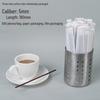 Dark Brown Flat Hot Coffee Plastic Straws