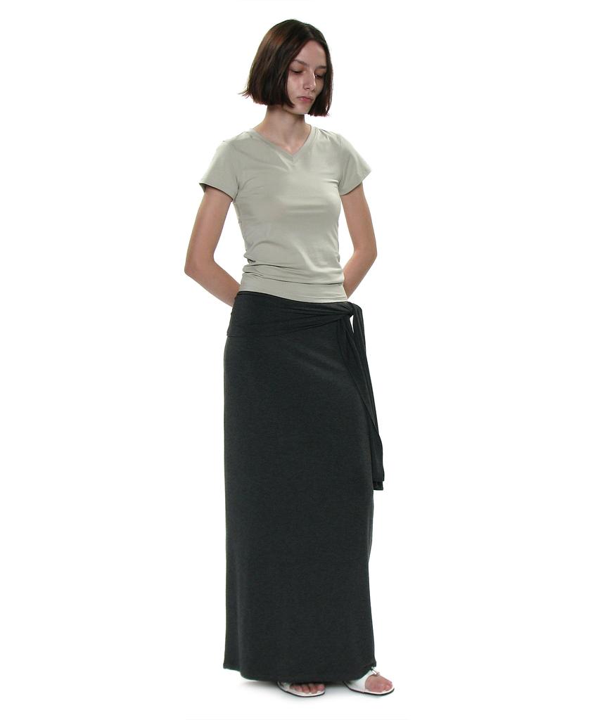 PARTIMENTO WOMEN Pwc V-Neck Baby Tee_Dusty Mint