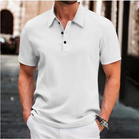 Men's Polo Shirts Short Sleeve Button Down Shirt Fashion Casual Summer Beach Shirts