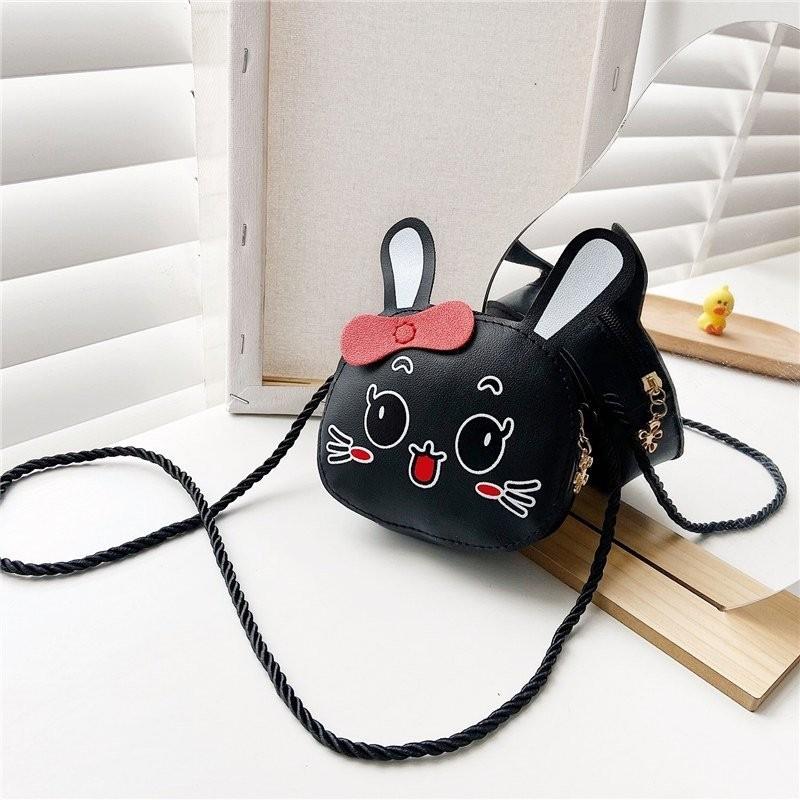 Bow Polyester Bunny Cute Childlike Cartoon Slung Shoulder Bag Is Light Super