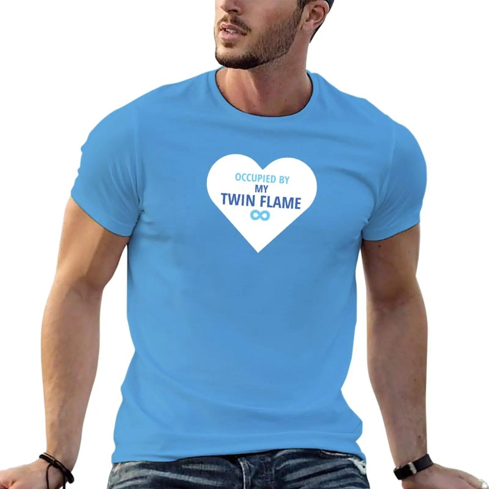 Occupied By My Twin Flame TShirt heavyweights anime clothes oversized men clothing S