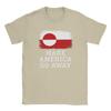 Oversized T Shirt Summer Make America Go Away Leisure TShirts Greenland Flag Cotton Tshirt for Men Y2K Short Sleeve Clothing