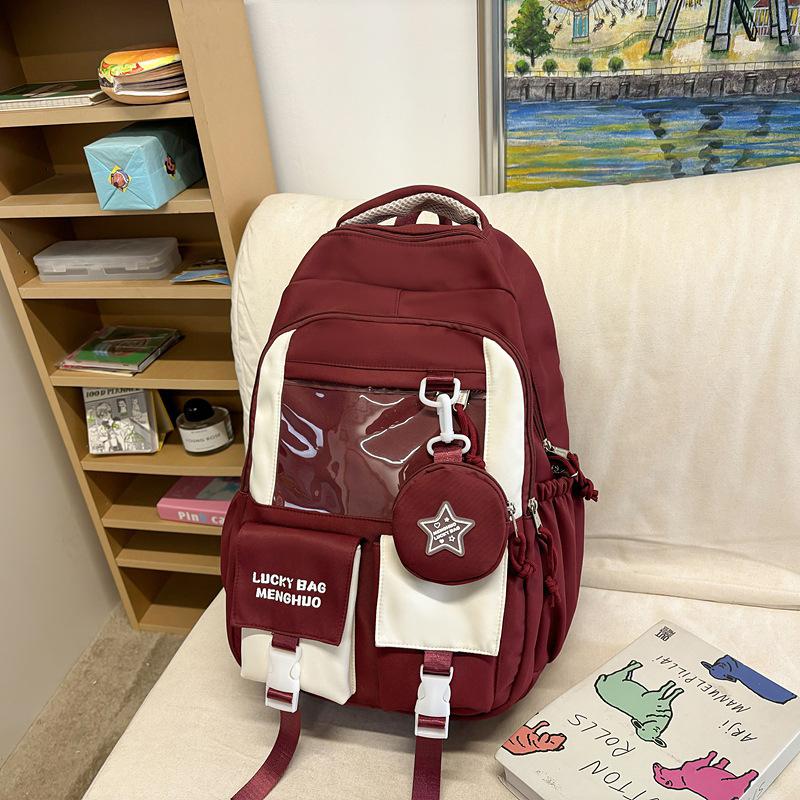 Stor kapasitet Videregående skoleelever Kvinne Koreansk Harajuku Veske Fritid Søt Smerteveske Ungdomsskole Ryggsekk Ryggsekk.