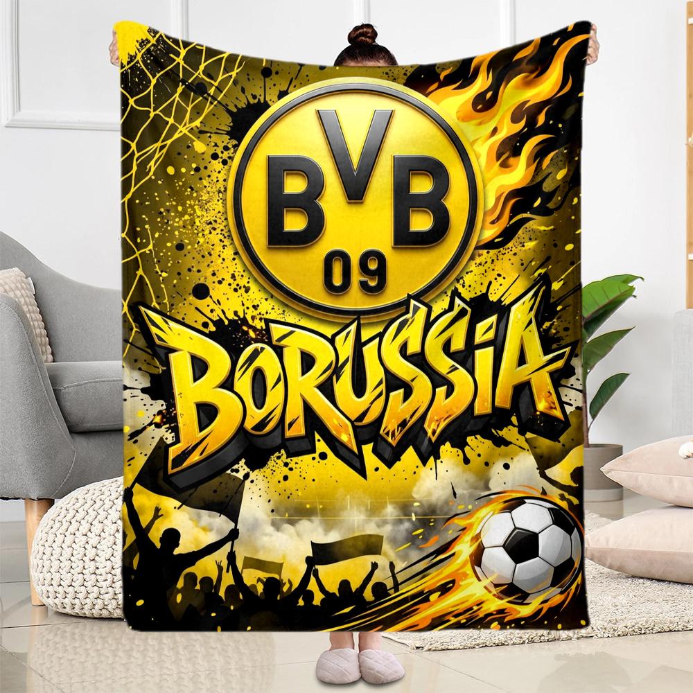 Bvb Borussia Football Fan Blanket Durable Comfort Great For Livingroom Bed Office Four Seasons Multipurpose Warmthful Decor